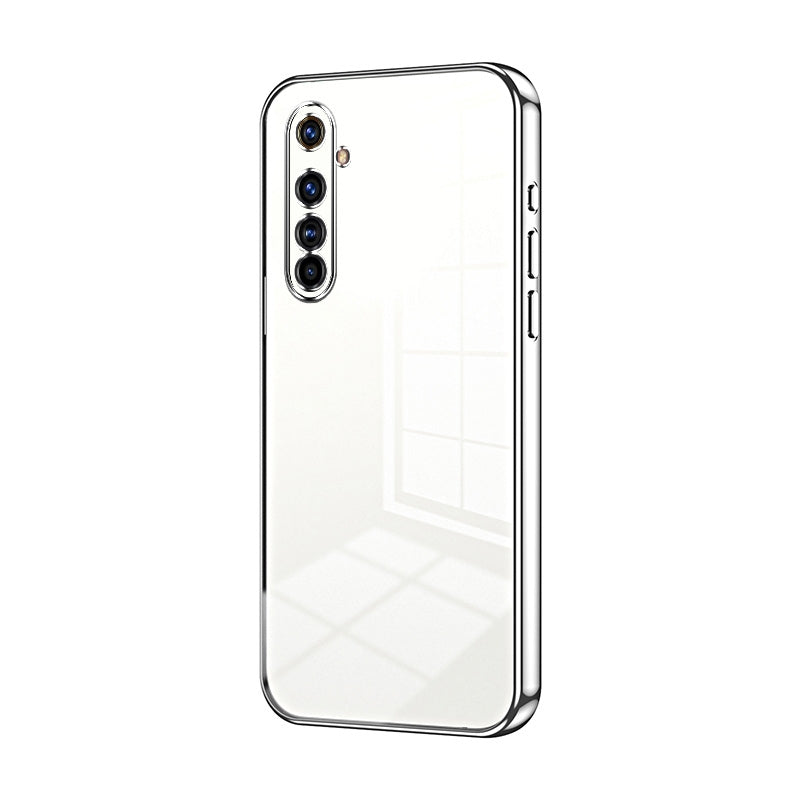 Realme X50 Pro Transparent Fine Hole Phone Case - Crystal Clear Vacuum Plating, Anti-Fingerprint, Shock-Absorbing TPU Frame