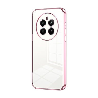 Realme 12+ Transparent Fine Hole Phone Case - Crystal Clear Vacuum Plating, Anti-Fingerprint, Shock-Absorbing TPU Frame