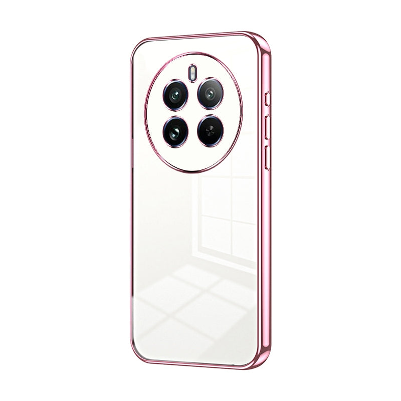 Realme 12 Pro Transparent Fine Hole Phone Case - Crystal Clear Vacuum Plating, Anti-Fingerprint, Shock-Absorbing TPU Frame