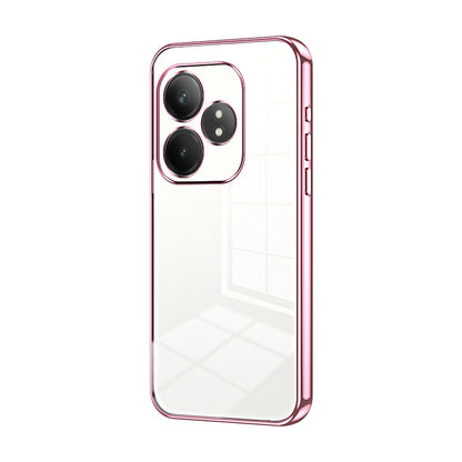 Realme GT Neo6 SE Transparent Fine Hole Phone Case - Crystal Clear Vacuum Plating, Anti-Fingerprint, Shock-Absorbing TPU Frame