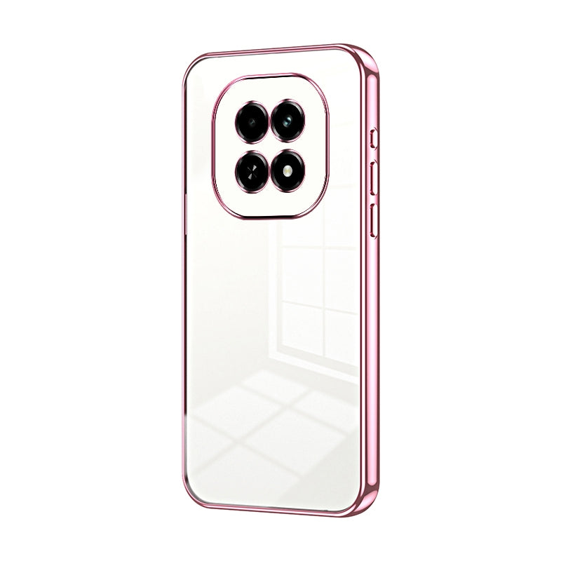 Realme V60 Transparent Fine Hole Phone Case - Crystal Clear Vacuum Plating, Anti-Fingerprint, Shock-Absorbing TPU Frame