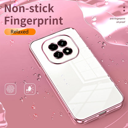 Realme V60 Transparent Fine Hole Phone Case - Crystal Clear Vacuum Plating, Anti-Fingerprint, Shock-Absorbing TPU Frame