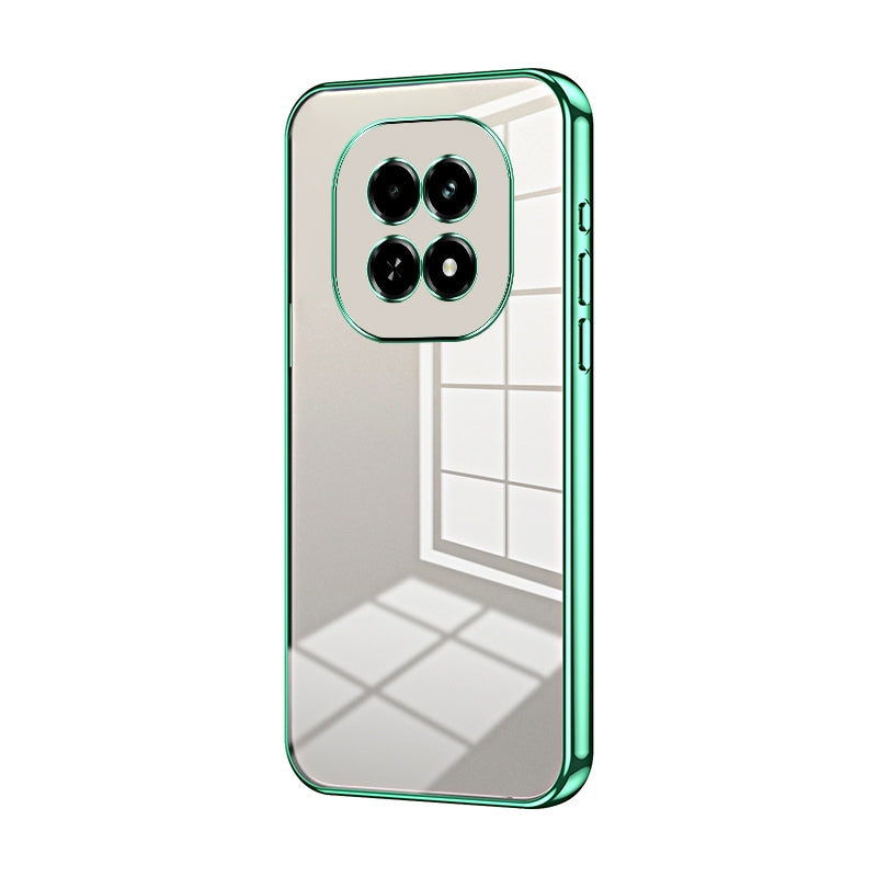 Realme V60 Transparent Fine Hole Phone Case - Crystal Clear Vacuum Plating, Anti-Fingerprint, Shock-Absorbing TPU Frame