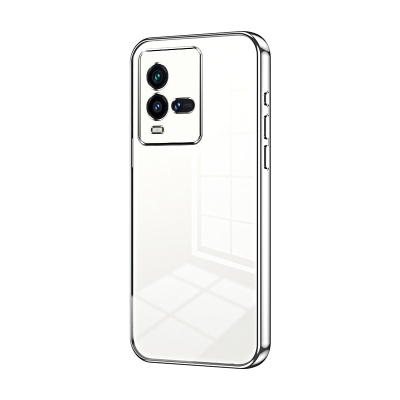 vivo iQOO 10 Transparent Fine Hole Phone Case - Crystal Clear Vacuum Plating, Anti-Fingerprint, Shock-Absorbing TPU Frame