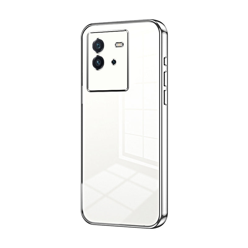 vivo iQOO Neo6 Transparent Fine Hole Phone Case - Crystal Clear Vacuum Plating, Anti-Fingerprint, Shock-Absorbing TPU Frame
