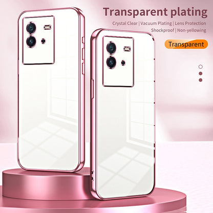 vivo iQOO Neo6 Transparent Fine Hole Phone Case - Crystal Clear Vacuum Plating, Anti-Fingerprint, Shock-Absorbing TPU Frame