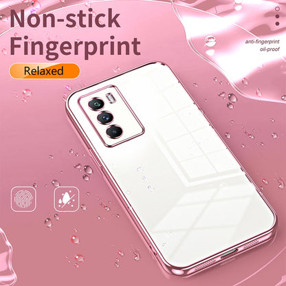 vivo iQOO Neo5 S Transparent Fine Hole Phone Case - Crystal Clear Vacuum Plating, Anti-Fingerprint, Shock-Absorbing TPU Frame