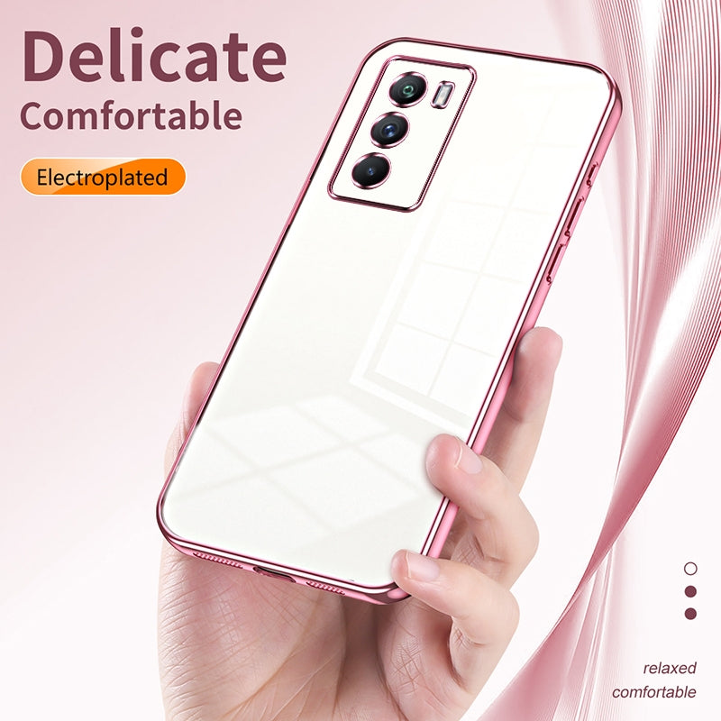 vivo iQOO Neo5 S Transparent Fine Hole Phone Case - Crystal Clear Vacuum Plating, Anti-Fingerprint, Shock-Absorbing TPU Frame
