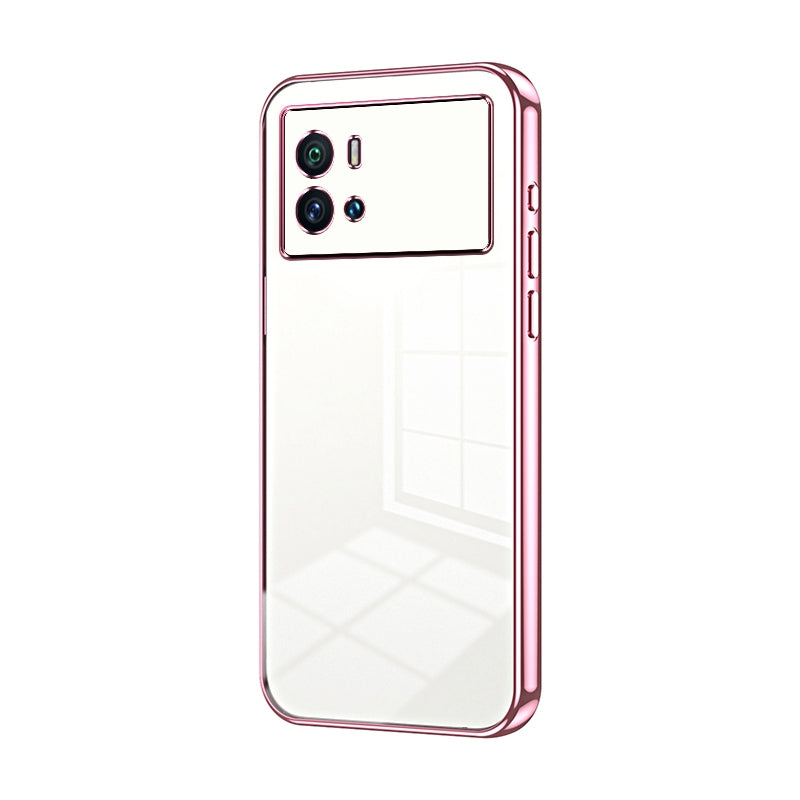 vivo iQOO 9 Transparent Fine Hole Phone Case - Crystal Clear Vacuum Plating, Anti-Fingerprint, Shock-Absorbing TPU Frame