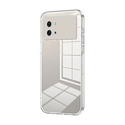 vivo iQOO 9 Transparent Fine Hole Phone Case - Crystal Clear Vacuum Plating, Anti-Fingerprint, Shock-Absorbing TPU Frame