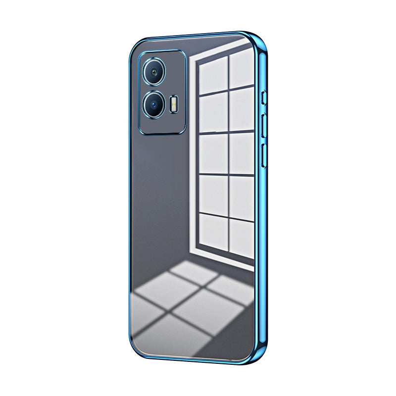 vivo iQOO U5 Transparent Fine Hole Phone Case - Crystal Clear Vacuum Plating, Anti-Fingerprint, Shock-Absorbing TPU Frame