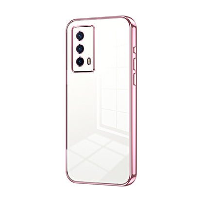 vivo iQOO Z5 Transparent Fine Hole Phone Case - Crystal Clear Vacuum Plating, Anti-Fingerprint, Shock-Absorbing TPU Frame