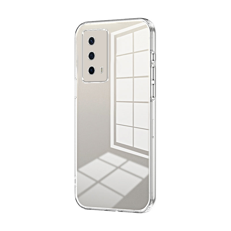 vivo iQOO Z5 Transparent Fine Hole Phone Case - Crystal Clear Vacuum Plating, Anti-Fingerprint, Shock-Absorbing TPU Frame