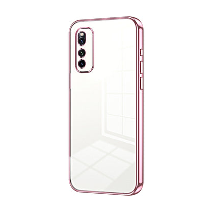 vivo iQOO Z1 Transparent Fine Hole Phone Case - Crystal Clear Vacuum Plating, Anti-Fingerprint, Shock-Absorbing TPU Frame