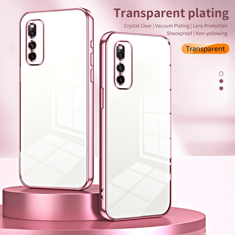 vivo iQOO Z1 Transparent Fine Hole Phone Case - Crystal Clear Vacuum Plating, Anti-Fingerprint, Shock-Absorbing TPU Frame
