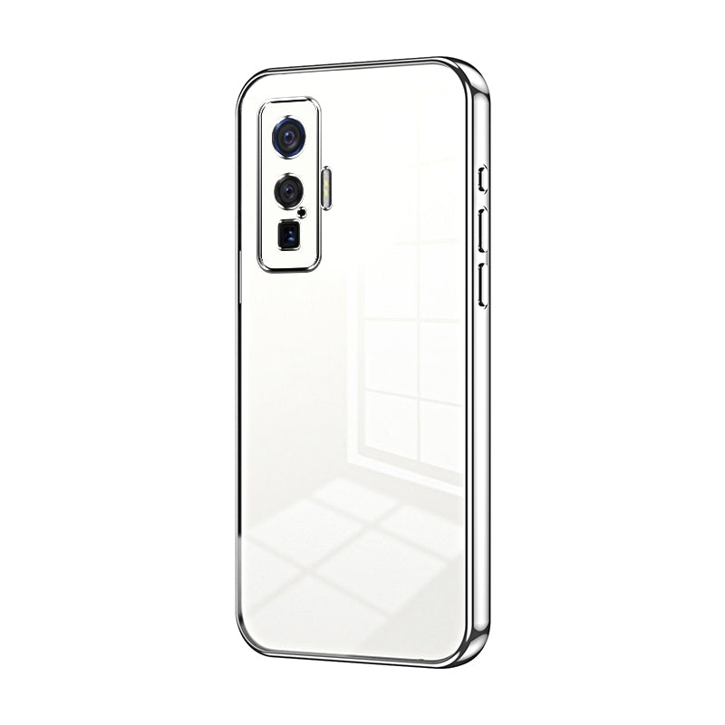 vivo iQOO 5 Pro Transparent Fine Hole Phone Case - Crystal Clear Vacuum Plating, Anti-Fingerprint, Shock-Absorbing TPU Frame