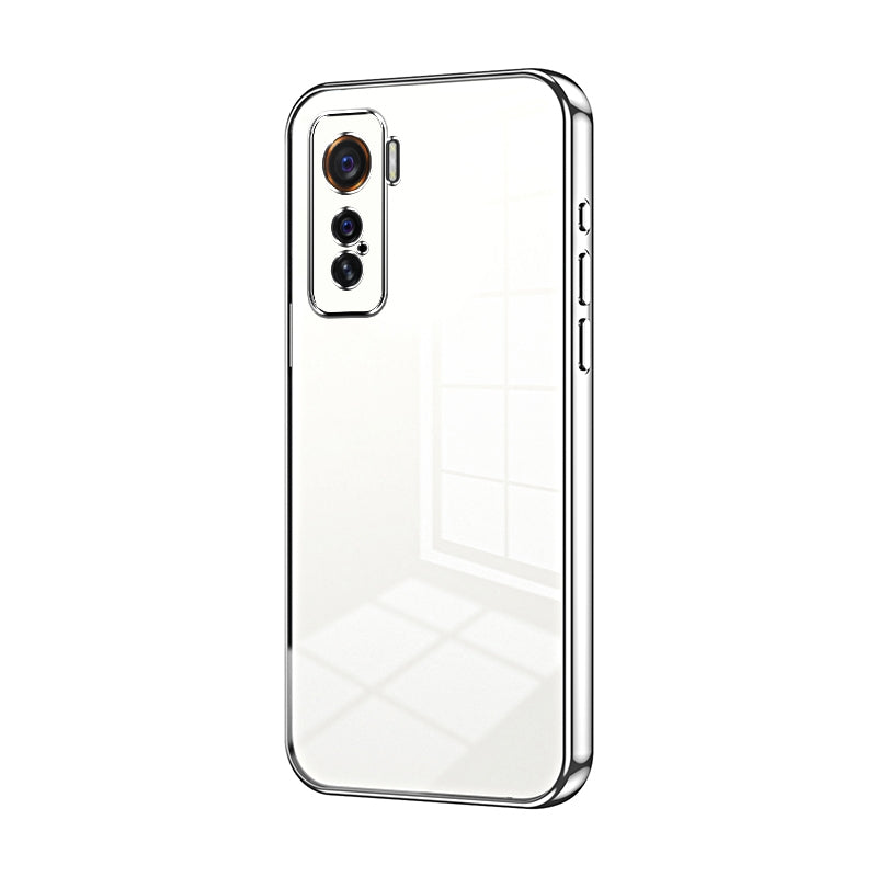 vivo iQOO 5 Transparent Fine Hole Phone Case - Crystal Clear Vacuum Plating, Anti-Fingerprint, Shock-Absorbing TPU Frame