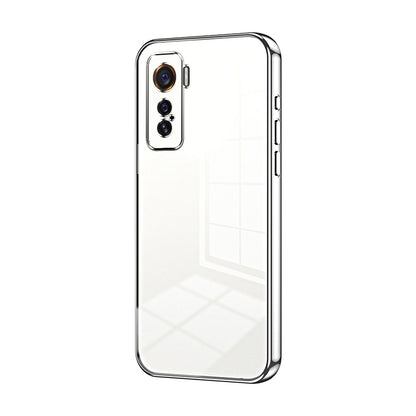 vivo iQOO 5 Transparent Fine Hole Phone Case - Crystal Clear Vacuum Plating, Anti-Fingerprint, Shock-Absorbing TPU Frame