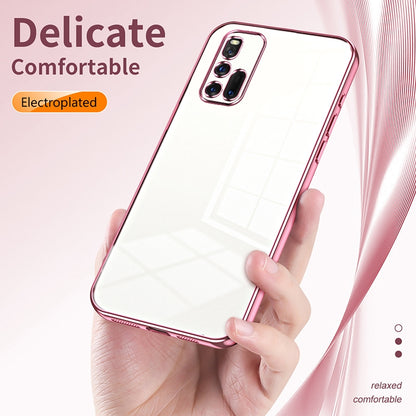 vivo iQOO 3 5G Transparent Fine Hole Phone Case - Crystal Clear Vacuum Plating, Anti-Fingerprint, Shock-Absorbing TPU Frame