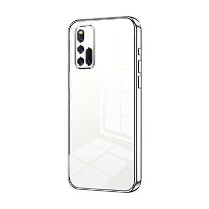 vivo iQOO 3 5G Transparent Fine Hole Phone Case - Crystal Clear Vacuum Plating, Anti-Fingerprint, Shock-Absorbing TPU Frame