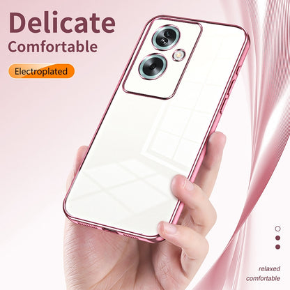 OPPO A79 5G Transparent Fine Hole Phone Case - Crystal Clear Vacuum Plating, Anti-Fingerprint, Shock-Absorbing TPU Frame
