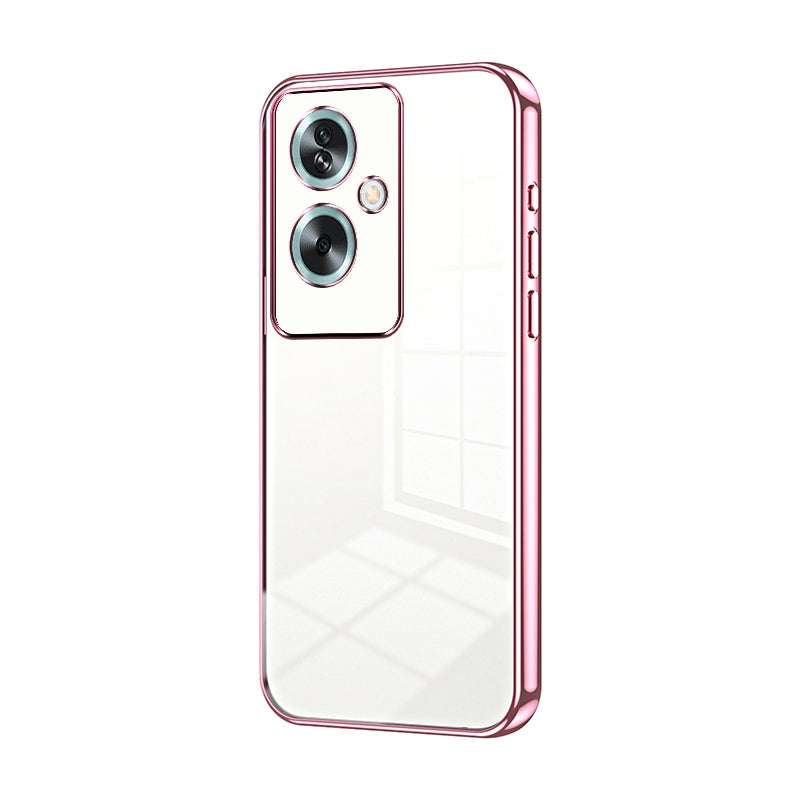 OPPO A79 5G Transparent Fine Hole Phone Case - Crystal Clear Vacuum Plating, Anti-Fingerprint, Shock-Absorbing TPU Frame
