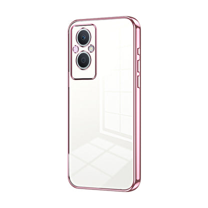 OPPO F21 Pro 5G Transparent Fine Hole Phone Case - Crystal Clear Vacuum Plating, Anti-Fingerprint, Shock-Absorbing TPU Frame