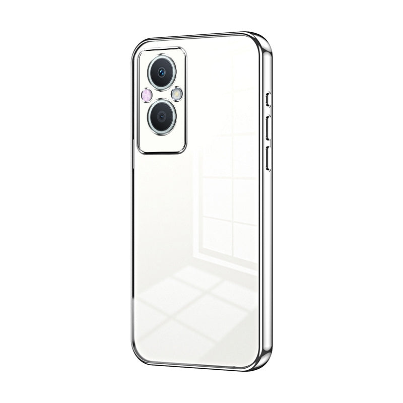 OPPO F21 Pro 5G Transparent Fine Hole Phone Case - Crystal Clear Vacuum Plating, Anti-Fingerprint, Shock-Absorbing TPU Frame