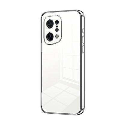 OPPO Find X5 Transparent Fine Hole Phone Case - Crystal Clear Vacuum Plating, Anti-Fingerprint, Shock-Absorbing TPU Frame