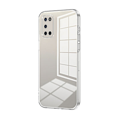 OPPO A72 Transparent Fine Hole Phone Case - Crystal Clear Vacuum Plating, Anti-Fingerprint, Shock-Absorbing TPU Frame