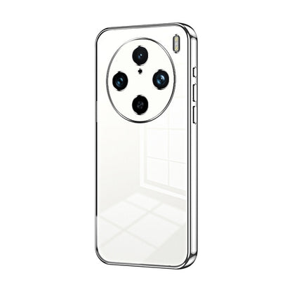 vivo X100 Pro Transparent Fine Hole Phone Case - Crystal Clear Vacuum Plating, Anti-Fingerprint, Shock-Absorbing TPU Frame
