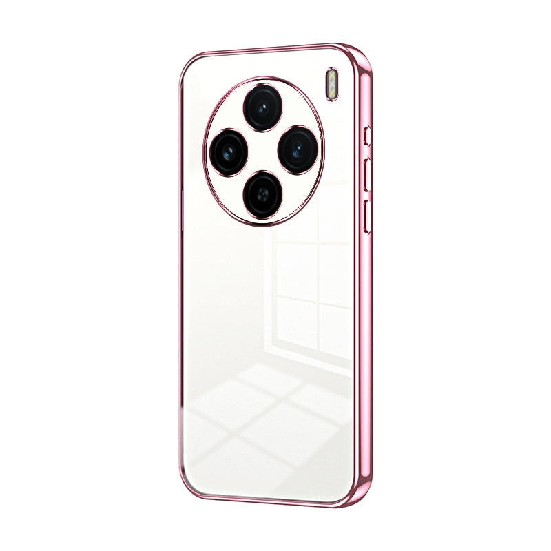 vivo X100 Transparent Fine Hole Phone Case - Crystal Clear Vacuum Plating, Anti-Fingerprint, Shock-Absorbing TPU Frame