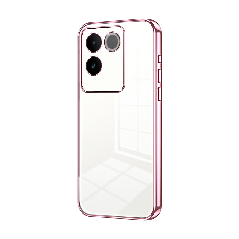 vivo S17e Transparent Fine Hole Phone Case - Crystal Clear Vacuum Plating, Anti-Fingerprint, Shock-Absorbing TPU Frame