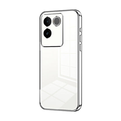 vivo S17e Transparent Fine Hole Phone Case - Crystal Clear Vacuum Plating, Anti-Fingerprint, Shock-Absorbing TPU Frame