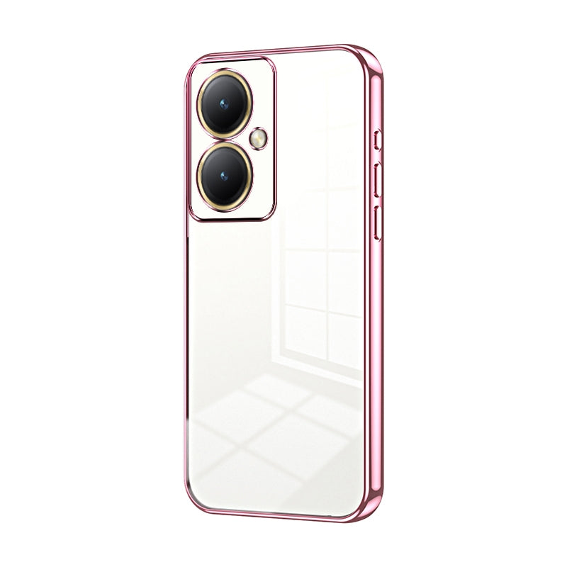 vivo Y35M+ Transparent Fine Hole Phone Case - Crystal Clear Vacuum Plating, Anti-Fingerprint, Shock-Absorbing TPU Frame