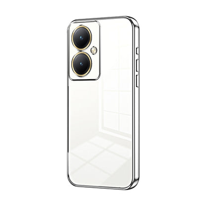 vivo Y27 4G Transparent Fine Hole Phone Case - Crystal Clear Vacuum Plating, Anti-Fingerprint, Shock-Absorbing TPU Frame