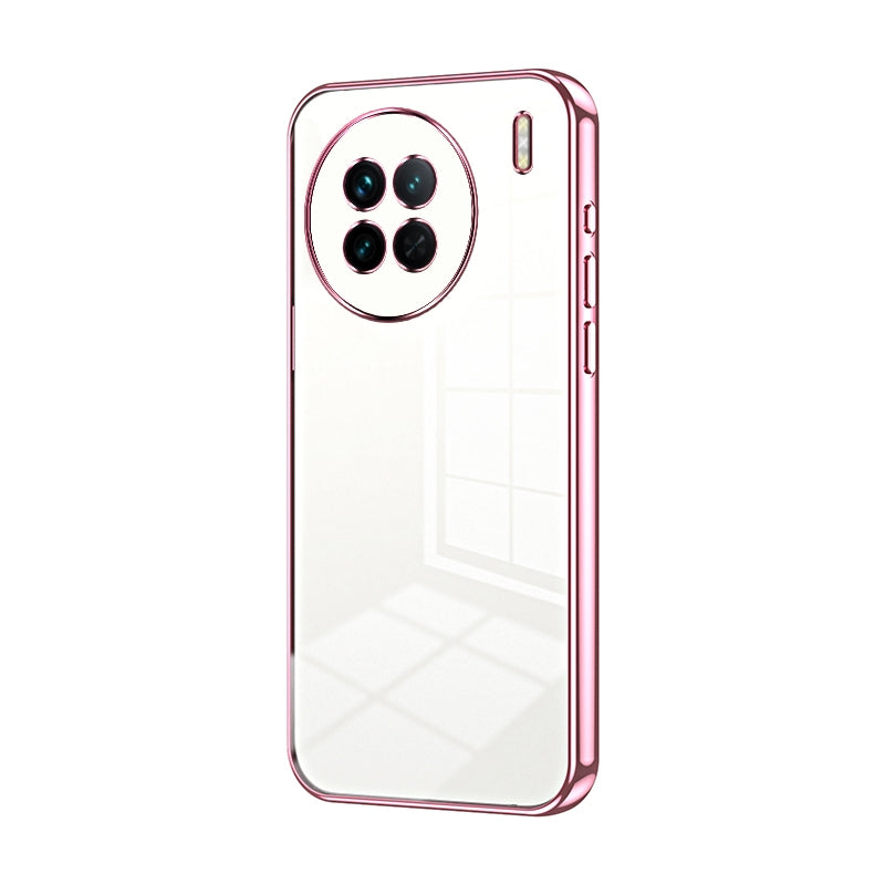 vivo X90 Transparent Fine Hole Phone Case - Crystal Clear Vacuum Plating, Anti-Fingerprint, Shock-Absorbing TPU Frame