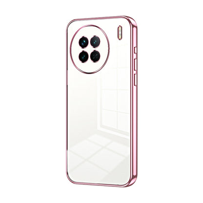 vivo X90 Transparent Fine Hole Phone Case - Crystal Clear Vacuum Plating, Anti-Fingerprint, Shock-Absorbing TPU Frame