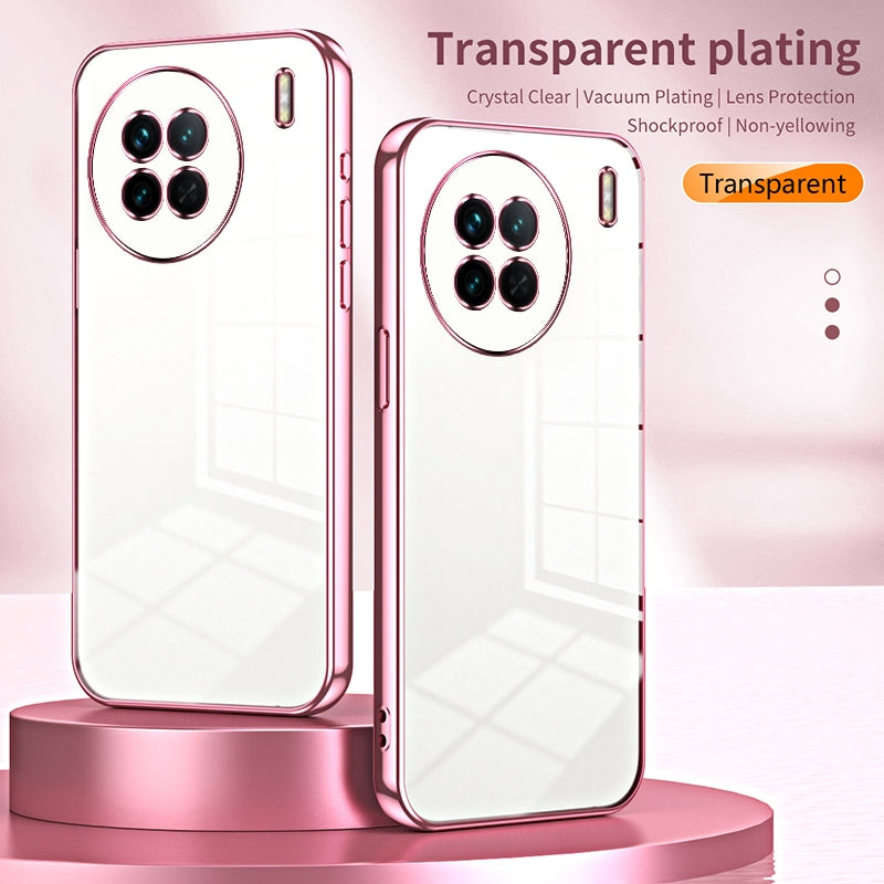 vivo X90s Transparent Fine Hole Phone Case - Crystal Clear Vacuum Plating, Anti-Fingerprint, Shock-Absorbing TPU Frame