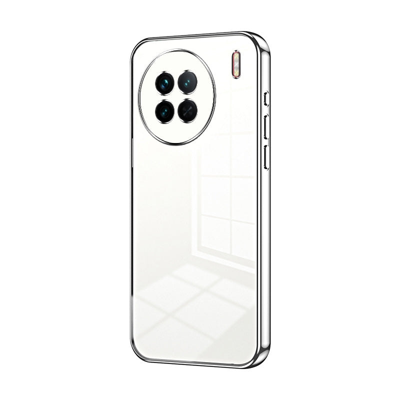 vivo X90s Transparent Fine Hole Phone Case - Crystal Clear Vacuum Plating, Anti-Fingerprint, Shock-Absorbing TPU Frame