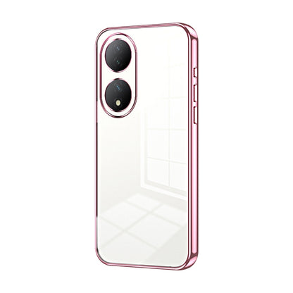 vivo Y100A Transparent Fine Hole Phone Case - Crystal Clear Vacuum Plating, Anti-Fingerprint, Shock-Absorbing TPU Frame