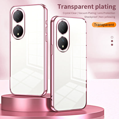 vivo Y100 Transparent Fine Hole Phone Case - Crystal Clear Vacuum Plating, Anti-Fingerprint, Shock-Absorbing TPU Frame