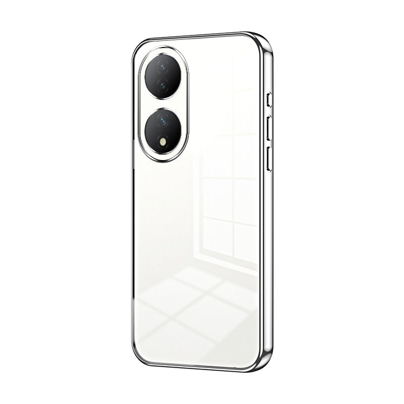 vivo Y100 Transparent Fine Hole Phone Case - Crystal Clear Vacuum Plating, Anti-Fingerprint, Shock-Absorbing TPU Frame