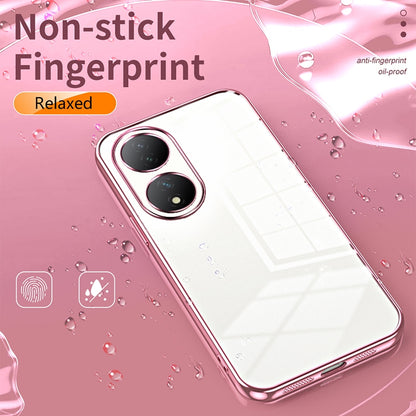 vivo Y100 Transparent Fine Hole Phone Case - Crystal Clear Vacuum Plating, Anti-Fingerprint, Shock-Absorbing TPU Frame