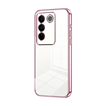 vivo S16 Transparent Fine Hole Phone Case - Crystal Clear Vacuum Plating, Anti-Fingerprint, Shock-Absorbing TPU Frame