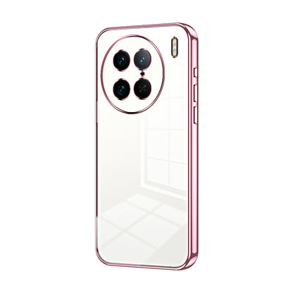 vivo X90 Pro Transparent Fine Hole Phone Case - Crystal Clear Vacuum Plating, Anti-Fingerprint, Shock-Absorbing TPU Frame