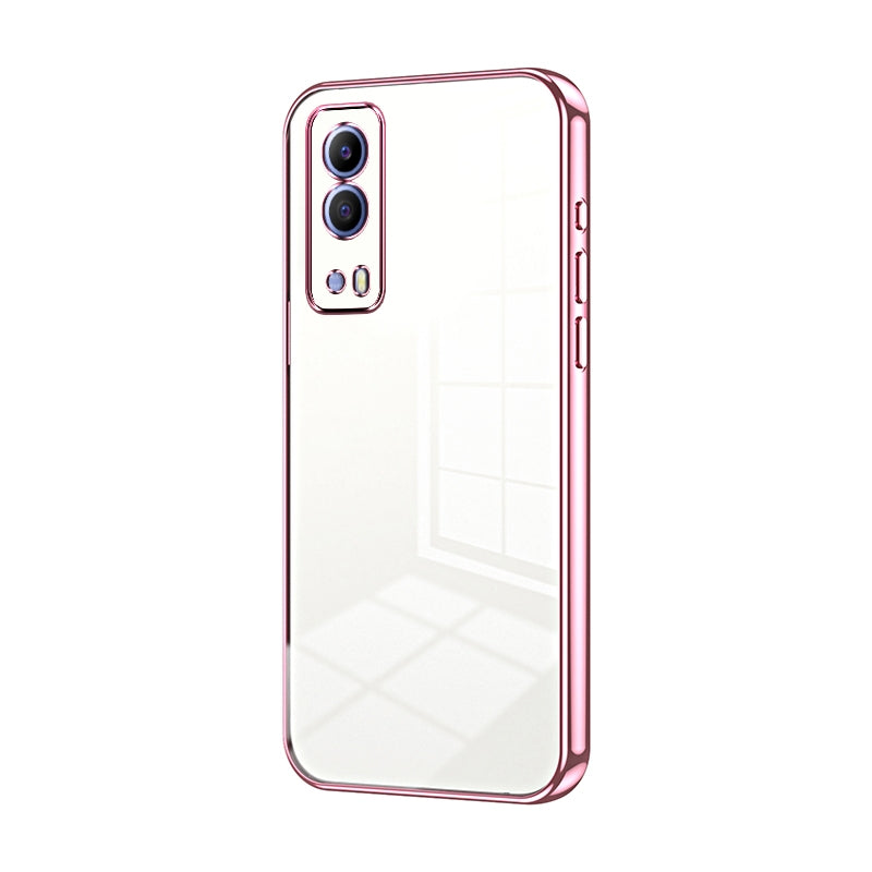 vivo Y53s 5G Transparent Fine Hole Phone Case - Crystal Clear Vacuum Plating, Anti-Fingerprint, Shock-Absorbing TPU Frame