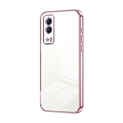 vivo T1x 5G Transparent Fine Hole Phone Case - Crystal Clear Vacuum Plating, Anti-Fingerprint, Shock-Absorbing TPU Frame