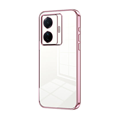 vivo T1 Pro Transparent Fine Hole Phone Case - Crystal Clear Vacuum Plating, Anti-Fingerprint, Shock-Absorbing TPU Frame