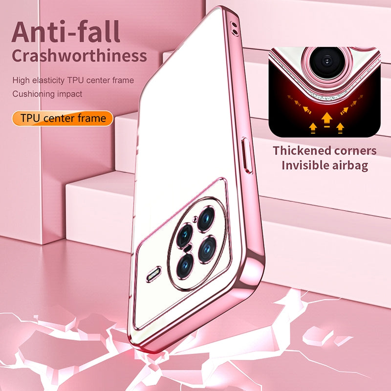 vivo X Note Transparent Fine Hole Phone Case - Crystal Clear Vacuum Plating, Anti-Fingerprint, Shock-Absorbing TPU Frame